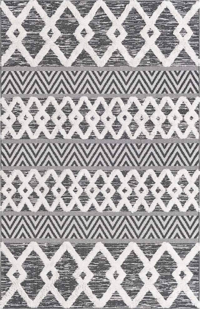 Black 1' 3 x 1' 4 Sabrina Soto Casa Sample Area Rug 100% Cotton Geometric Pattern All Natural Material Eco Friendly Carpet for Sale at Rug Engine