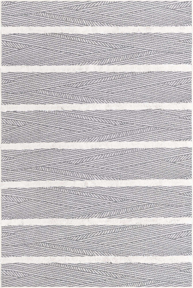 Anthracite Gray 5' 3 x 8' Sabrina Soto Casa Rectangle Area Rug 100% Cotton Geometric Pattern All Natural Material Eco Friendly Carpet for Sale at Rug Engine