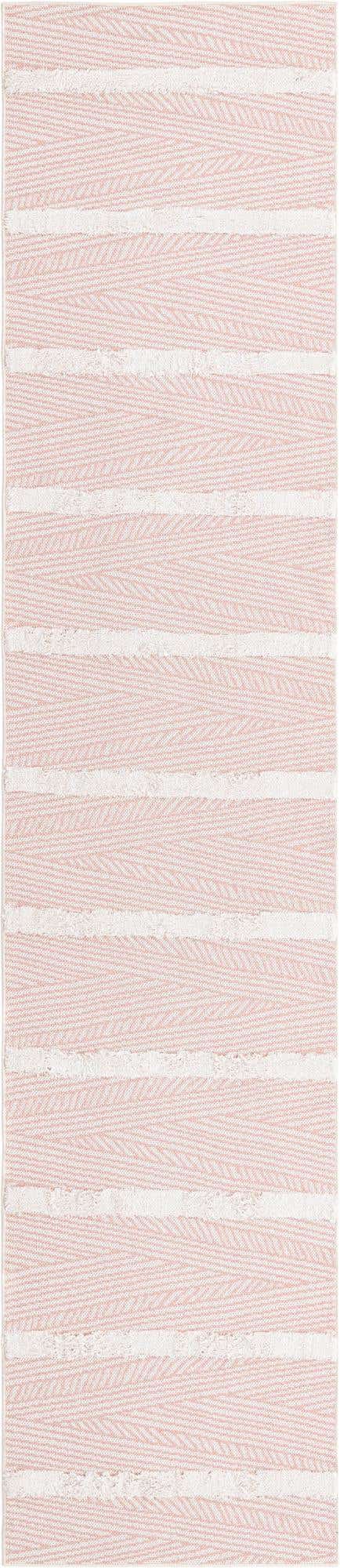 Pink 2' 7 x 12' Sabrina Soto Casa Runner Area Rug 100% Cotton Geometric Pattern All Natural Material Eco Friendly Carpet for Sale at Rug Engine