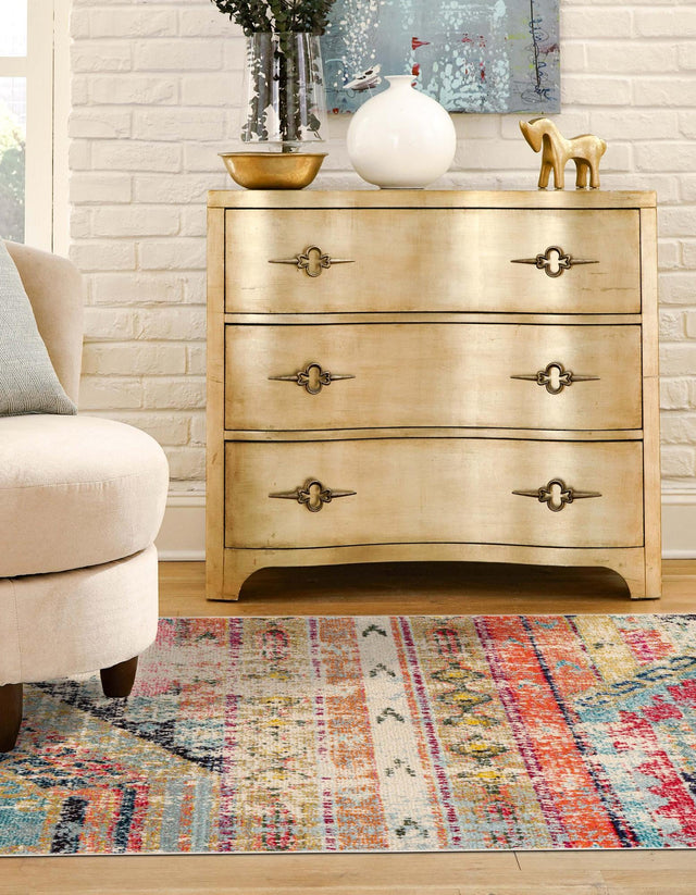 Multicolor 4' x 4' Sedona Square Area Rug