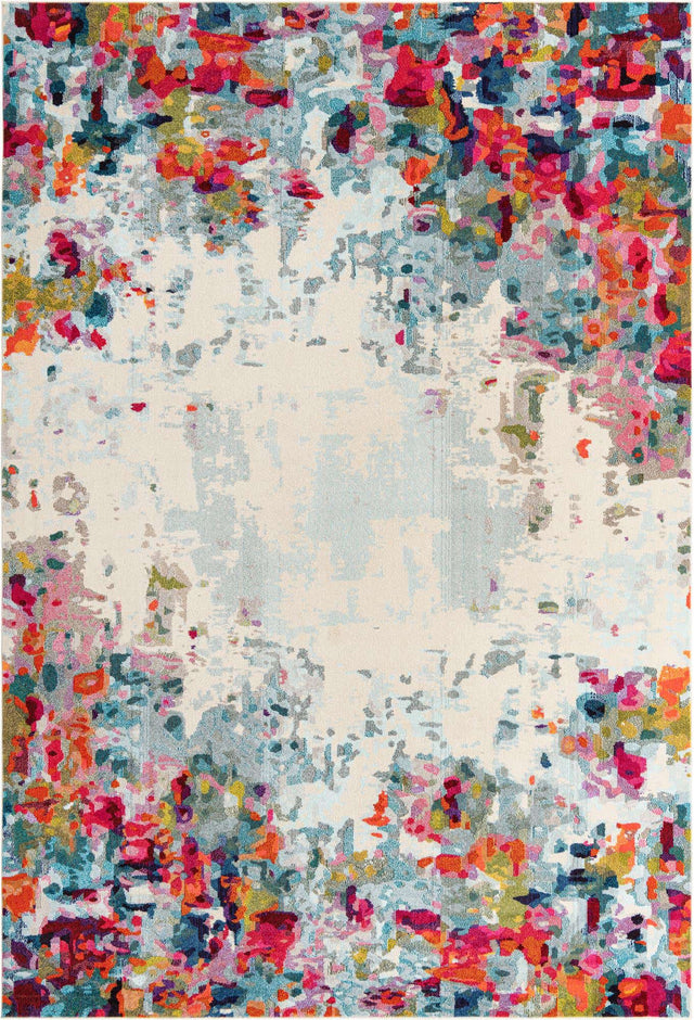 Multicolor 10' x 14' Chromatic Rectangle Area Rug 100% Polypropylene With Cotton Backing Abstract Modern Colorful Carpet Mat for Home Decor & Interior Design for Sale at Rug Engine