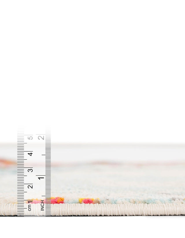 Multicolor 5' x 5' Chromatic Square Area Rug 100% Polypropylene With Cotton Backing Abstract Modern Colorful Carpet Mat for Home Decor & Interior Design for Sale at Rug Engine