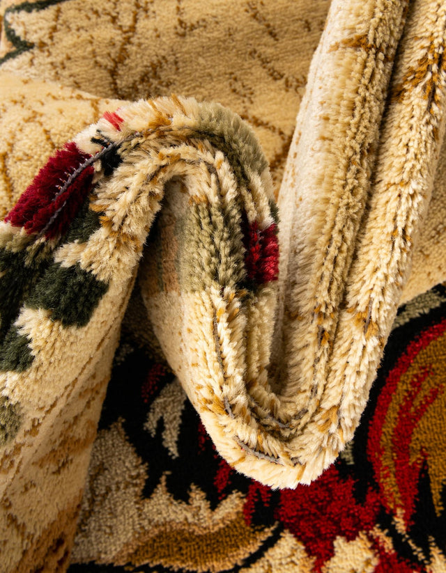 Cream 4' 1 x 6' 1 Barnyard Oval Area Rug 100% Polypropylene With Cotton Backing Traditional Cottage Rustic Classical Carpet for Living Office Bedroom Dining Room Easy to Clean Long Lasting & Durable Decor for Sale at Rug Engine