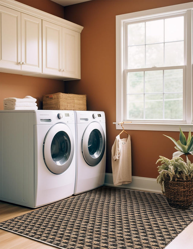 Black 10' x 14' 1 Chindi Jute Rectangle Area Rug Interior Design Home Decor Carpet Mat for Sale at Rug Engine