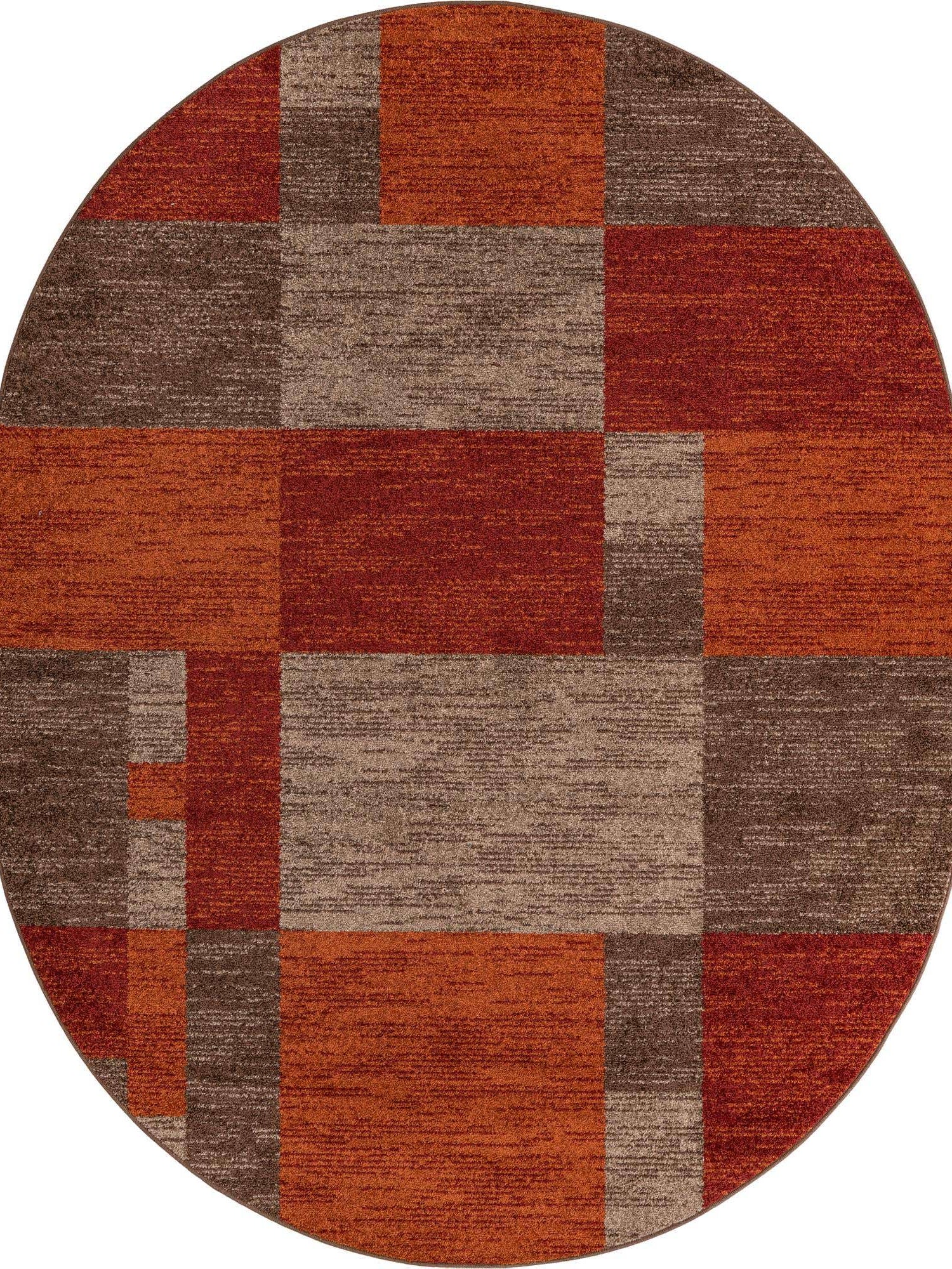 Multicolor 7' 10 x 10' Autumn Oval Area Rug 100% Polypropylene Durable Jute Backing Living Dining Room Bedroom Office Modern Decor Carpet for Sale at Rug Engine