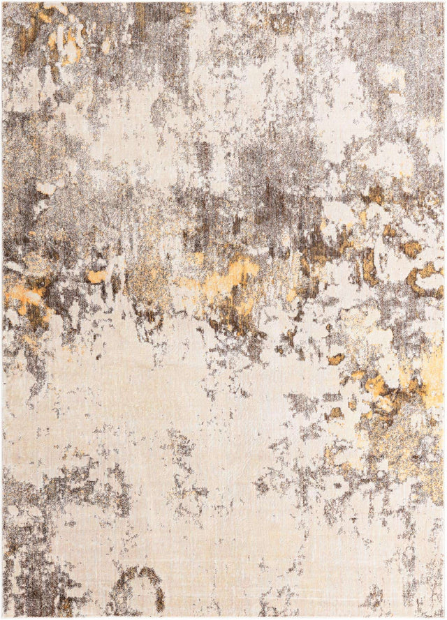 Ivory Beige 7' x 10' Helios Rectangle Area Rug 100% Polypropylene (Space-Dyed Yarn) Easy Clean With Cotton Backing Contemporary Carpet for Sale at Rug Engine