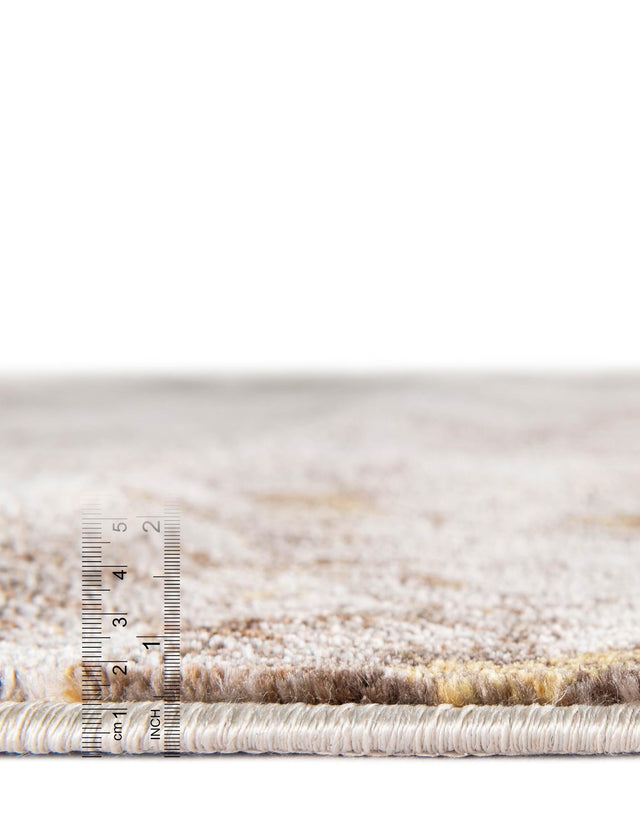 Ivory Beige 5' x 5' Helios Square Area Rug 100% Polypropylene (Space-Dyed Yarn) Easy Clean With Cotton Backing Contemporary Carpet for Sale at Rug Engine