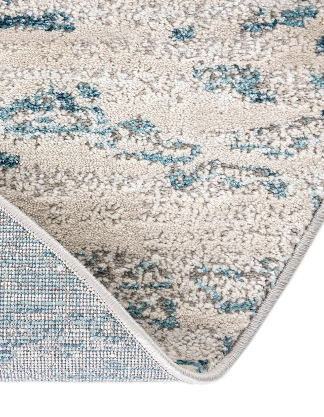 Blue 8' x 10' Oasis Oval Area Rug 65% Polypropylene & 35% Polyester Contemporary Carpet for Living Rooms, Bedroom, Kitchen, Dining, Office for Sale at Rug Engine