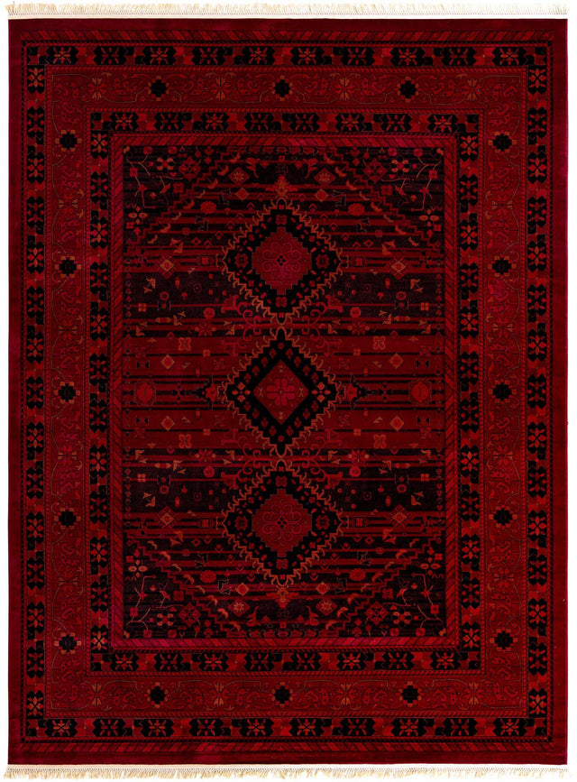 Red 10' x 13' 1 Tekke Rectangle Area Rug Classic Traditional Vintage Design Carpet for Living Rooms, Dining, Bedrooms, Office Space for Sale at Rug Engine