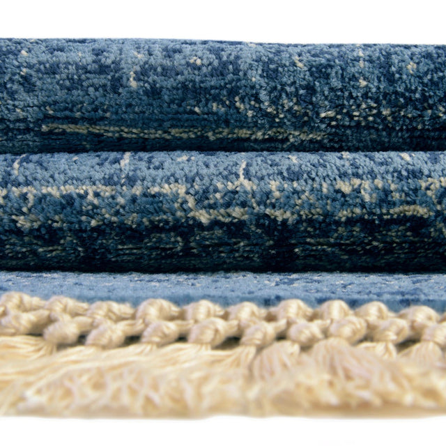 Blue 6' 1 x 6' 1 District Square Area Rug 100% Polypropylene Easy Clean Stain Resistant Traditional Pattern Classic Carpet for Indoor Dining Living Office for Sale at Rug Engine