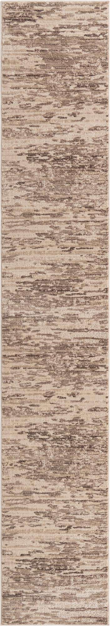 Brown 2' x 12' Oasis Runner Area Rug 65% Polypropylene & 35% Polyester Contemporary Carpet for Living Rooms, Bedroom, Kitchen, Dining, Office for Sale at Rug Engine