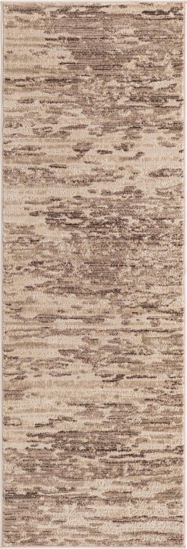 Brown 2' x 6' Oasis Runner Area Rug 65% Polypropylene & 35% Polyester Contemporary Carpet for Living Rooms, Bedroom, Kitchen, Dining, Office for Sale at Rug Engine
