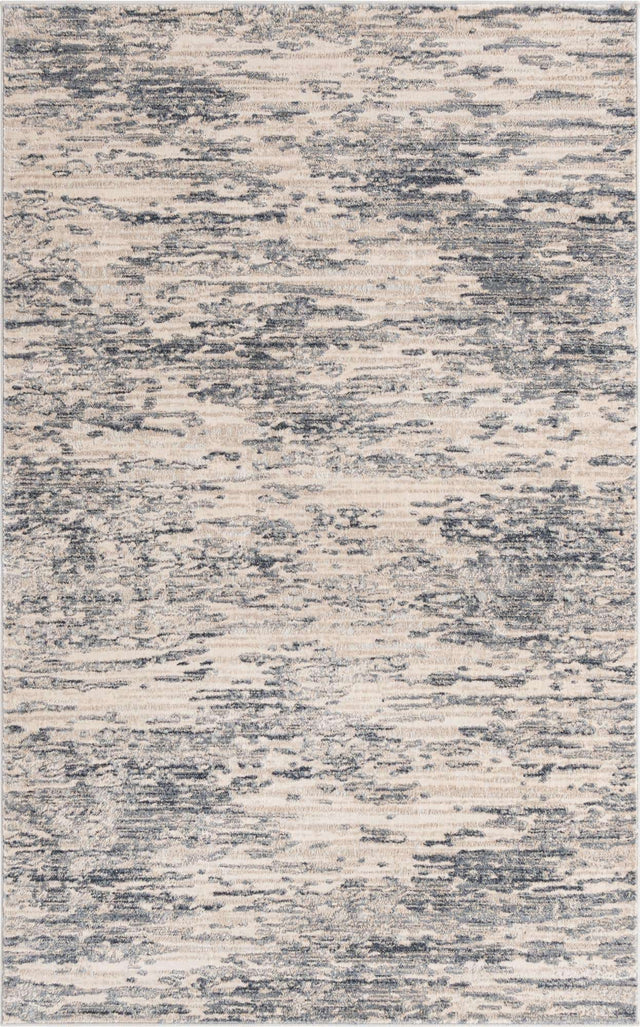 Gray 5' x 8' Oasis Rectangle Area Rug 65% Polypropylene & 35% Polyester Contemporary Carpet for Living Rooms, Bedroom, Kitchen, Dining, Office for Sale at Rug Engine