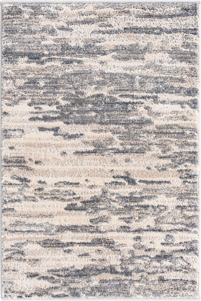 Gray 2' x 3' Oasis Rectangle Area Rug 65% Polypropylene & 35% Polyester Contemporary Carpet for Living Rooms, Bedroom, Kitchen, Dining, Office for Sale at Rug Engine