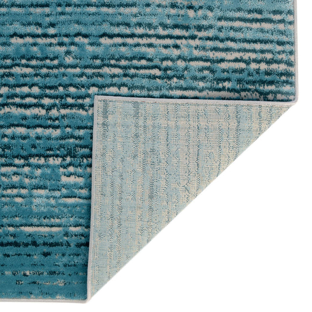 Blue 2' x 6' Oasis Runner Area Rug 65% Polypropylene & 35% Polyester Contemporary Carpet for Living Rooms, Bedroom, Kitchen, Dining, Office for Sale at Rug Engine