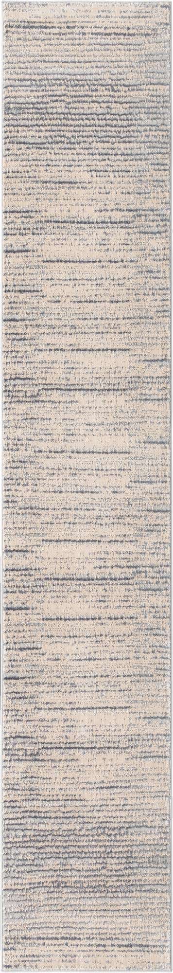 Cream 2' x 12' Oasis Runner Area Rug 65% Polypropylene & 35% Polyester Contemporary Carpet for Living Rooms, Bedroom, Kitchen, Dining, Office for Sale at Rug Engine