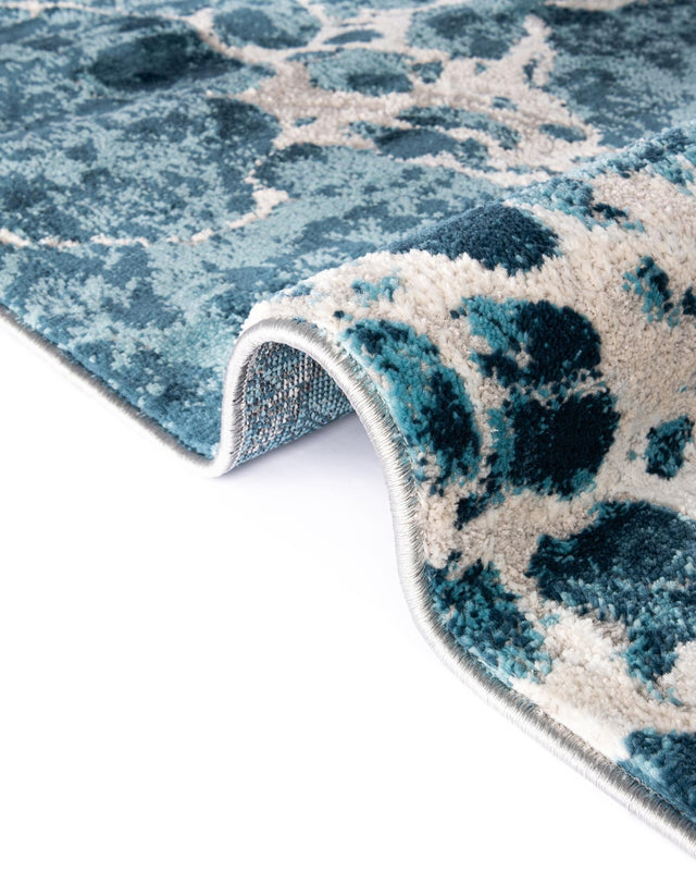 Blue 2' x 6' Oasis Runner Area Rug 65% Polypropylene & 35% Polyester Contemporary Carpet for Living Rooms, Bedroom, Kitchen, Dining, Office for Sale at Rug Engine
