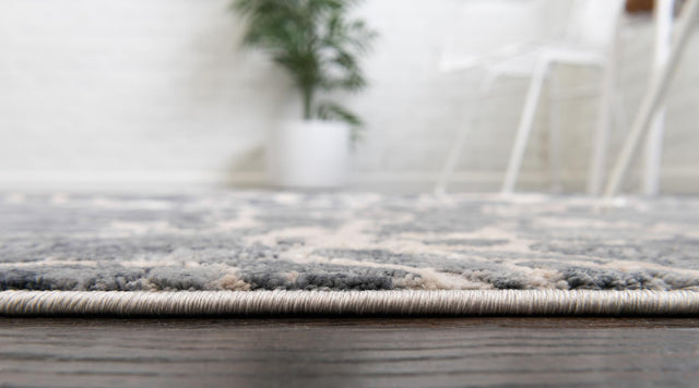 Gray 7' x 10' Oasis Rectangle Area Rug 65% Polypropylene & 35% Polyester Contemporary Carpet for Living Rooms, Bedroom, Kitchen, Dining, Office for Sale at Rug Engine