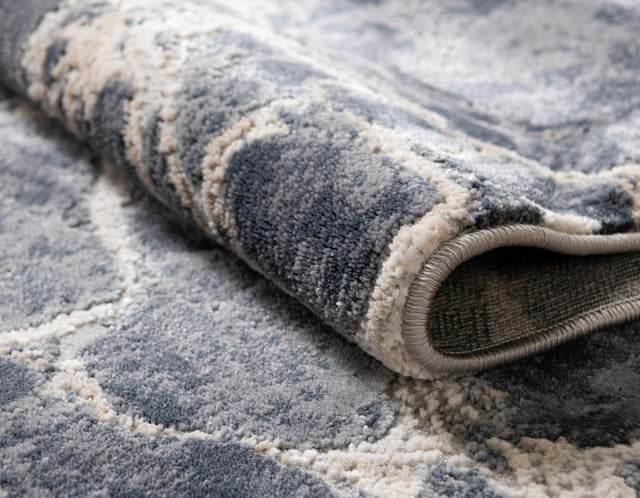 Gray 8' x 10' Oasis Oval Area Rug 65% Polypropylene & 35% Polyester Contemporary Carpet for Living Rooms, Bedroom, Kitchen, Dining, Office for Sale at Rug Engine