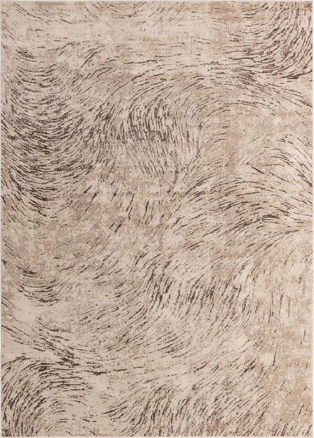 Brown 9' x 12' Oasis Rectangle Area Rug 65% Polypropylene & 35% Polyester Contemporary Carpet for Living Rooms, Bedroom, Kitchen, Dining, Office for Sale at Rug Engine