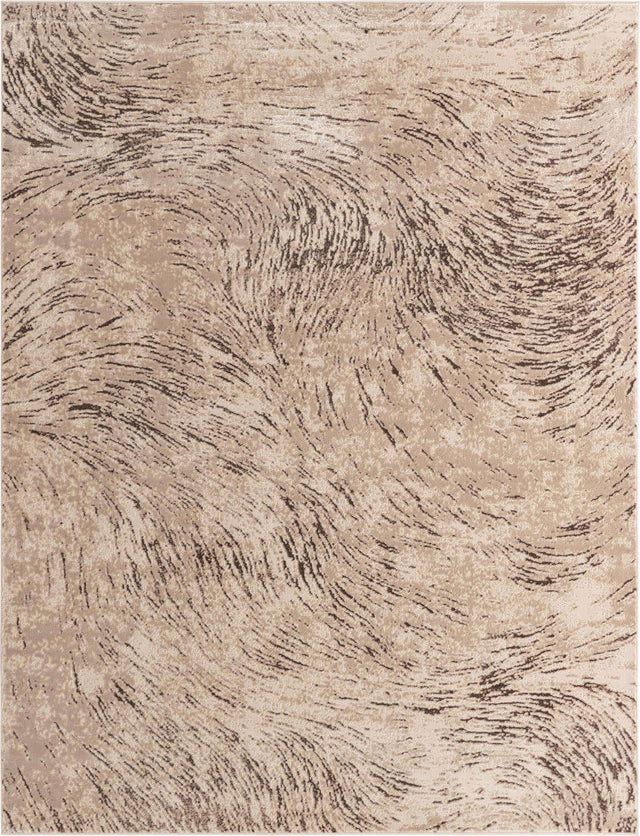 Brown 8' x 10' Oasis Rectangle Area Rug 65% Polypropylene & 35% Polyester Contemporary Carpet for Living Rooms, Bedroom, Kitchen, Dining, Office for Sale at Rug Engine