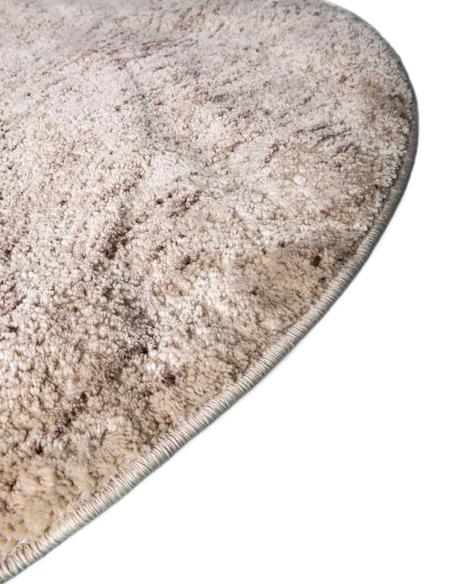 Brown 4' x 4' Oasis Round Area Rug 65% Polypropylene & 35% Polyester Contemporary Carpet for Living Rooms, Bedroom, Kitchen, Dining, Office for Sale at Rug Engine