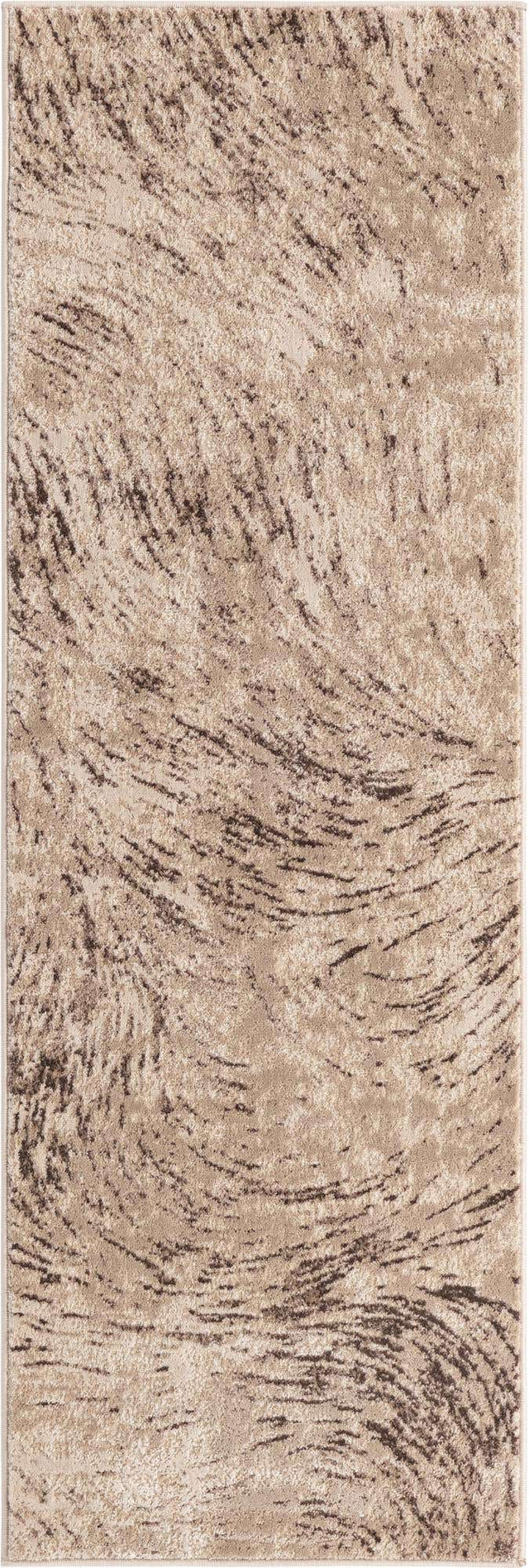 Brown 2' x 6' Oasis Runner Area Rug 65% Polypropylene & 35% Polyester Contemporary Carpet for Living Rooms, Bedroom, Kitchen, Dining, Office for Sale at Rug Engine