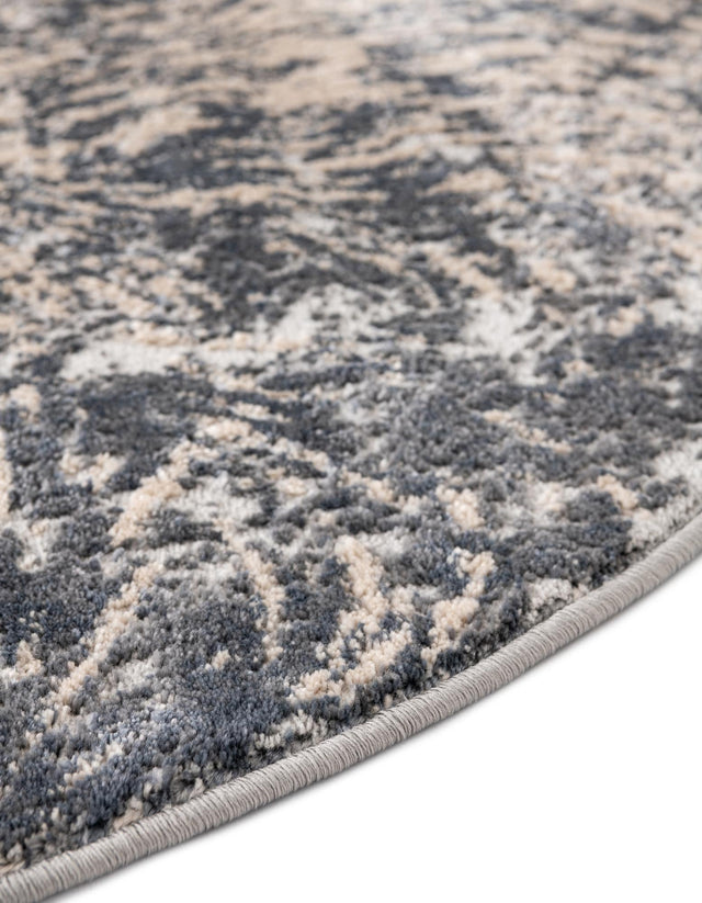 Gray 5' x 8' Oasis Oval Area Rug 65% Polypropylene & 35% Polyester Contemporary Carpet for Living Rooms, Bedroom, Kitchen, Dining, Office for Sale at Rug Engine