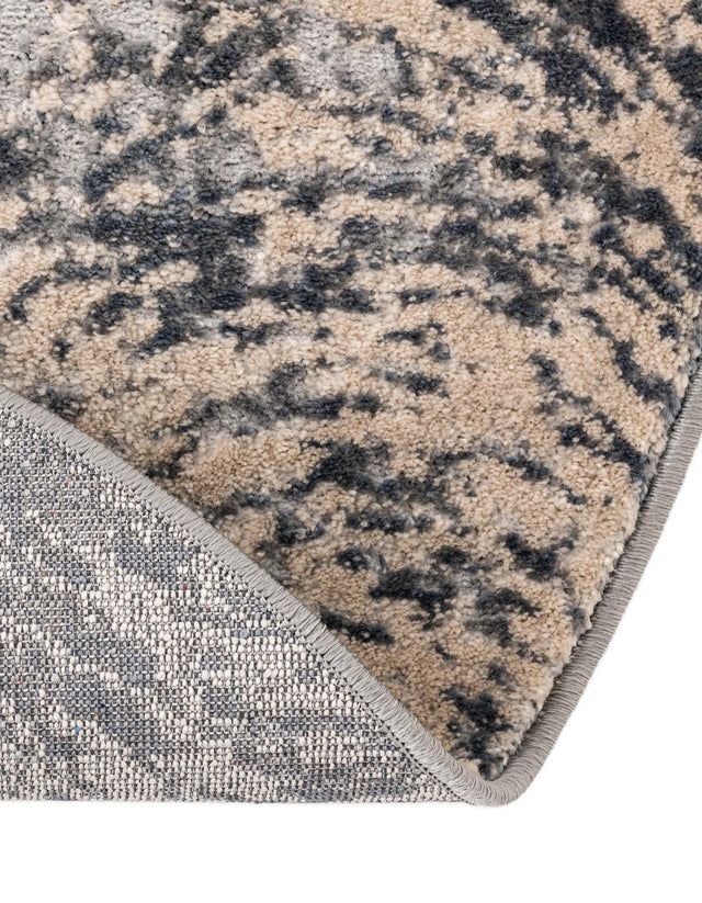 Gray 5' x 8' Oasis Oval Area Rug 65% Polypropylene & 35% Polyester Contemporary Carpet for Living Rooms, Bedroom, Kitchen, Dining, Office for Sale at Rug Engine