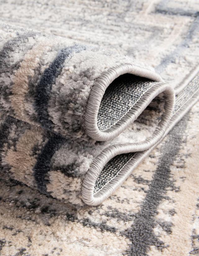Gray 2' x 8' Oasis Runner Area Rug 65% Polypropylene & 35% Polyester Contemporary Carpet for Living Rooms, Bedroom, Kitchen, Dining, Office for Sale at Rug Engine