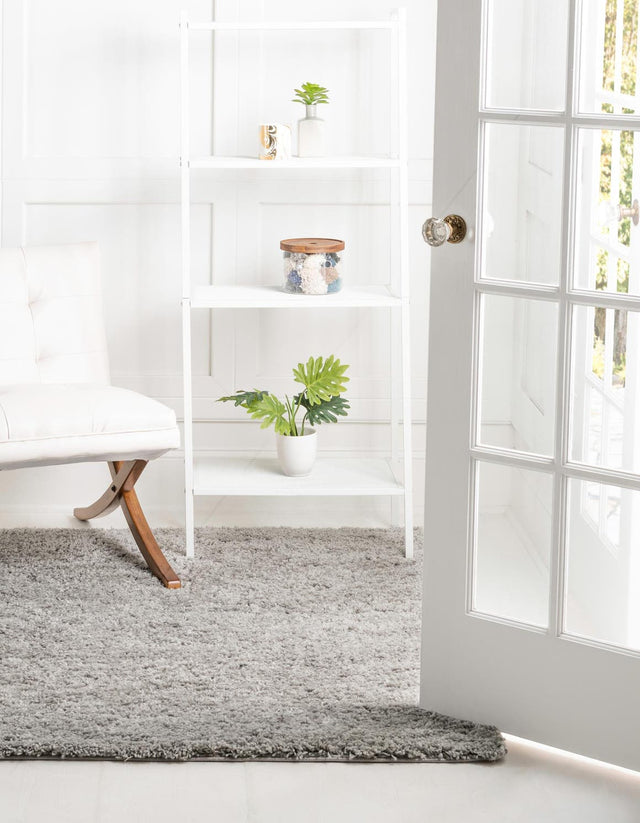 Light Gray 3' 3 x 3' 3 Everyday Shag Square Area Rug Thick Soft Touch Fluffy & Plush Shaggy Pile 100% Polypropylene With Cotton Backing Durable Carpet for Sale at Rug Engine