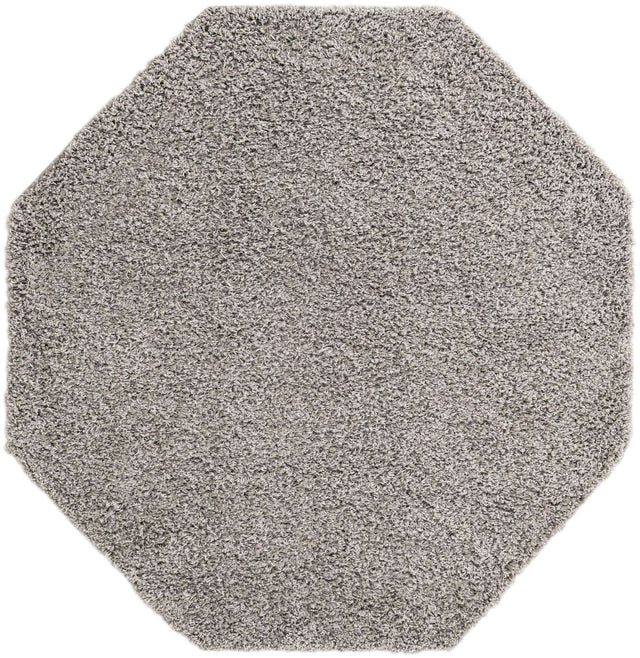 Light Gray 6' x 6' Everyday Shag Octagon Area Rug Thick Soft Touch Fluffy & Plush Shaggy Pile 100% Polypropylene With Cotton Backing Durable Carpet for Sale at Rug Engine