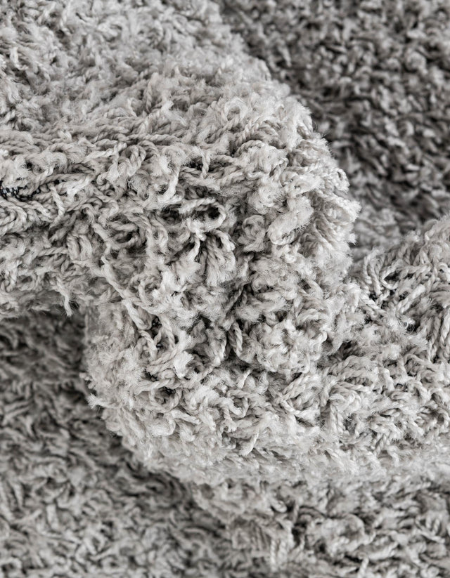 Light Gray 7' x 7' Everyday Shag Round Area Rug Thick Soft Touch Fluffy & Plush Shaggy Pile 100% Polypropylene With Cotton Backing Durable Carpet for Sale at Rug Engine