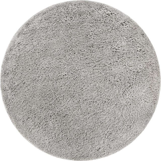 Light Gray 6' x 6' Everyday Shag Round Area Rug Thick Soft Touch Fluffy & Plush Shaggy Pile 100% Polypropylene With Cotton Backing Durable Carpet for Sale at Rug Engine