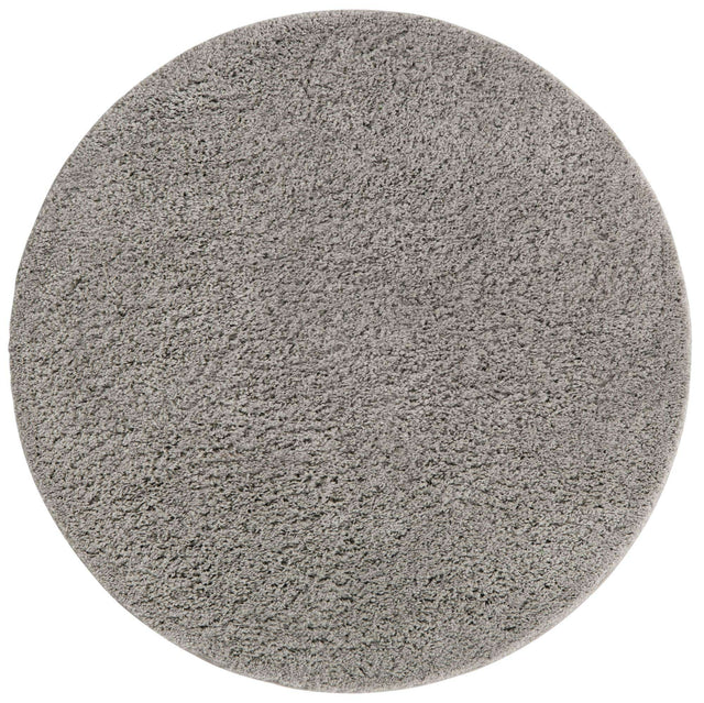 Light Gray 5' x 5' Everyday Shag Round Area Rug Thick Soft Touch Fluffy & Plush Shaggy Pile 100% Polypropylene With Cotton Backing Durable Carpet for Sale at Rug Engine