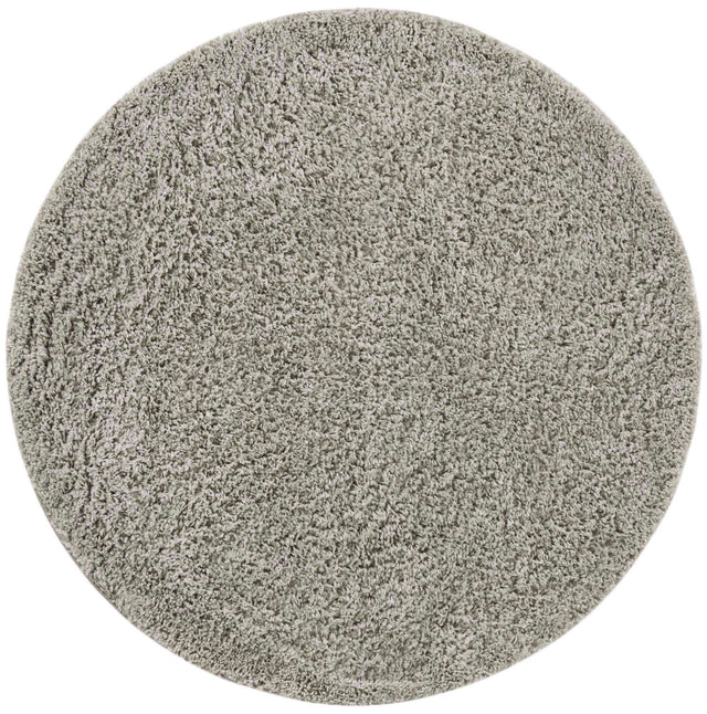 Light Gray 4' x 4' Everyday Shag Round Area Rug Thick Soft Touch Fluffy & Plush Shaggy Pile 100% Polypropylene With Cotton Backing Durable Carpet for Sale at Rug Engine