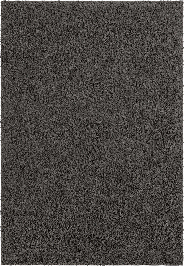 Dark Gray 7' x 10' Everyday Shag Rectangle Area Rug Thick Soft Touch Fluffy & Plush Shaggy Pile 100% Polypropylene With Cotton Backing Durable Carpet for Sale at Rug Engine