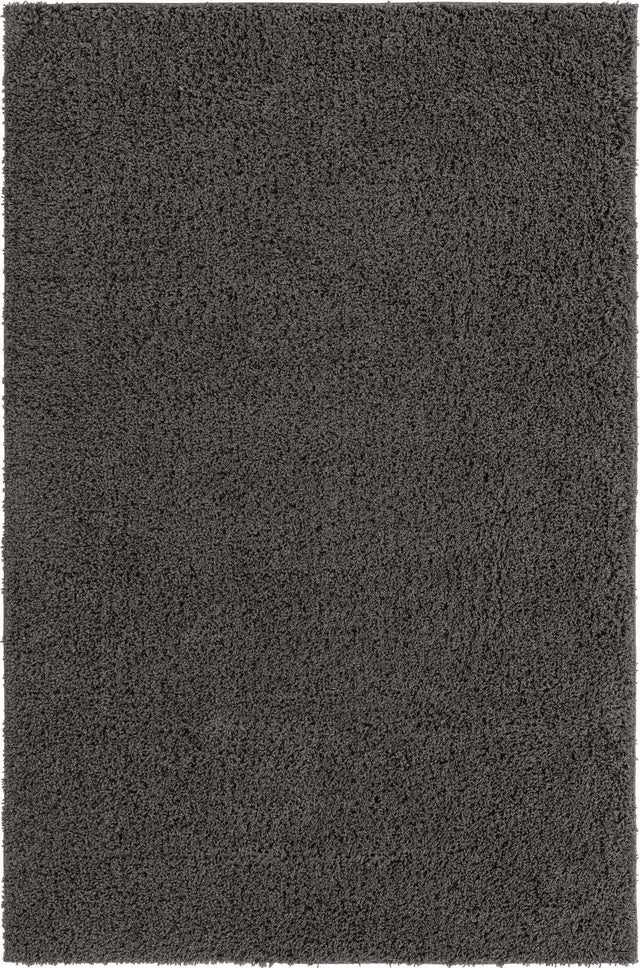 Dark Gray 6' x 9' Everyday Shag Rectangle Area Rug Thick Soft Touch Fluffy & Plush Shaggy Pile 100% Polypropylene With Cotton Backing Durable Carpet for Sale at Rug Engine