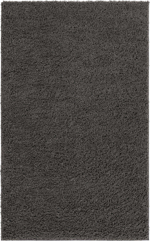 Dark Gray 5' x 8' Everyday Shag Rectangle Area Rug Thick Soft Touch Fluffy & Plush Shaggy Pile 100% Polypropylene With Cotton Backing Durable Carpet for Sale at Rug Engine