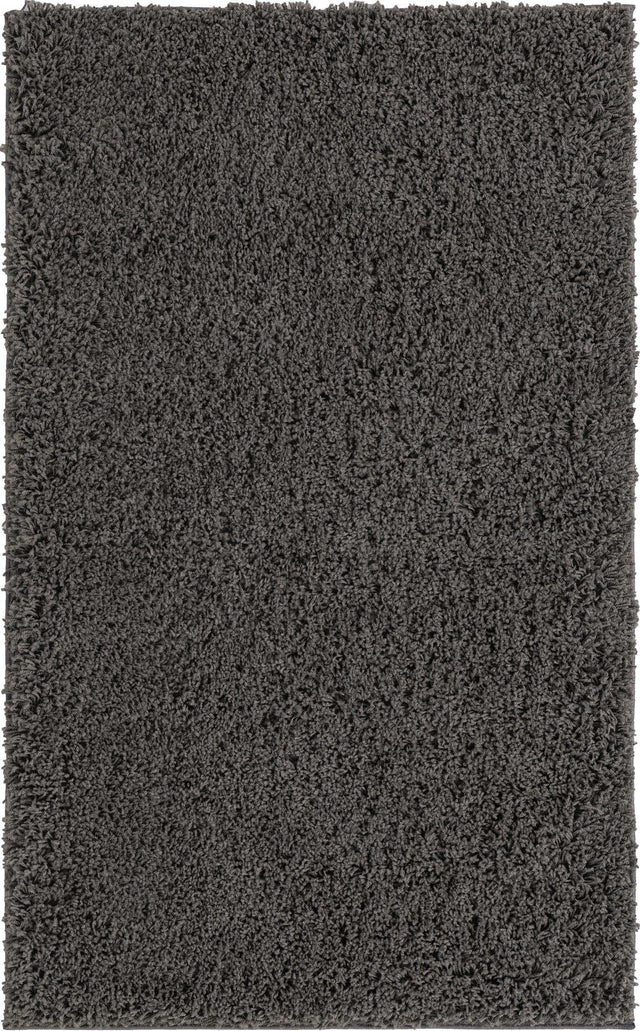 Dark Gray 3' 3 x 5' 3 Everyday Shag Rectangle Area Rug Thick Soft Touch Fluffy & Plush Shaggy Pile 100% Polypropylene With Cotton Backing Durable Carpet for Sale at Rug Engine