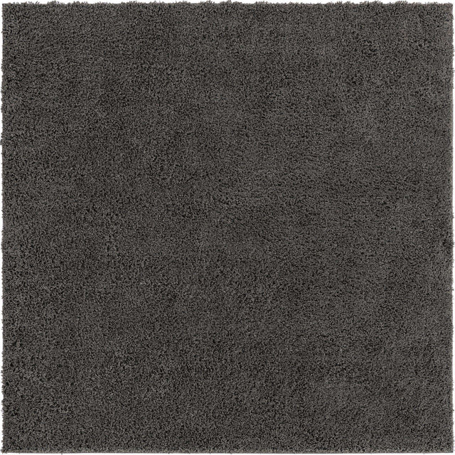 Dark Gray 7' 10 x 7' 10 Everyday Shag Square Area Rug Thick Soft Touch Fluffy & Plush Shaggy Pile 100% Polypropylene With Cotton Backing Durable Carpet for Sale at Rug Engine