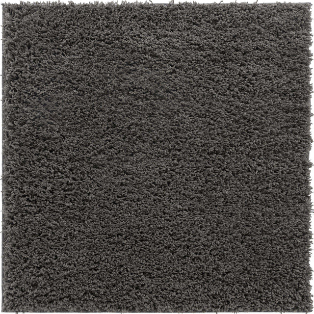 Dark Gray 5' x 5' Everyday Shag Square Area Rug Thick Soft Touch Fluffy & Plush Shaggy Pile 100% Polypropylene With Cotton Backing Durable Carpet for Sale at Rug Engine