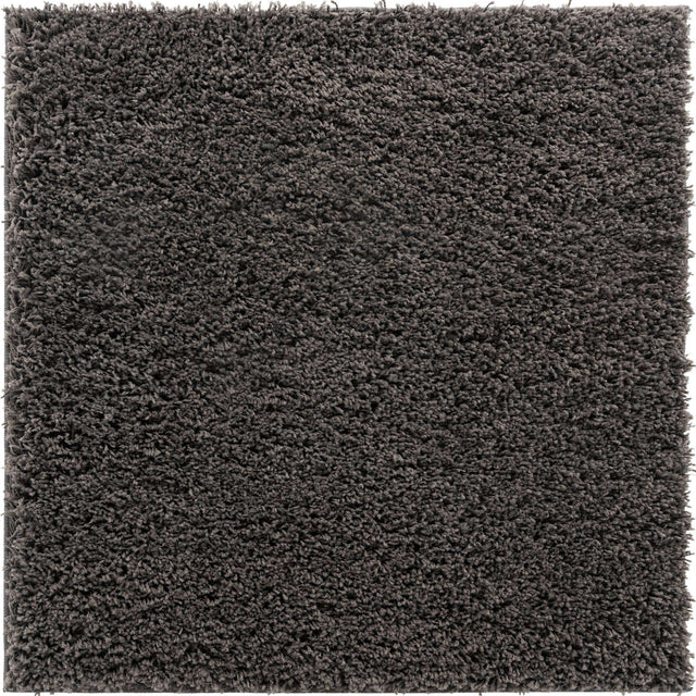 Dark Gray 3' 3 x 3' 3 Everyday Shag Square Area Rug Thick Soft Touch Fluffy & Plush Shaggy Pile 100% Polypropylene With Cotton Backing Durable Carpet for Sale at Rug Engine