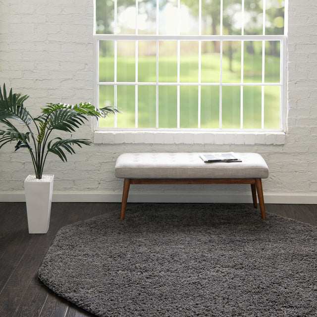 Dark Gray 7' 10 x 7' 10 Everyday Shag Octagon Area Rug Thick Soft Touch Fluffy & Plush Shaggy Pile 100% Polypropylene With Cotton Backing Durable Carpet for Sale at Rug Engine