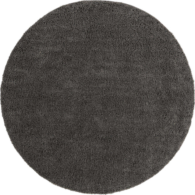 Dark Gray 10' 2 x 10' 2 Everyday Shag Round Area Rug Thick Soft Touch Fluffy & Plush Shaggy Pile 100% Polypropylene With Cotton Backing Durable Carpet for Sale at Rug Engine