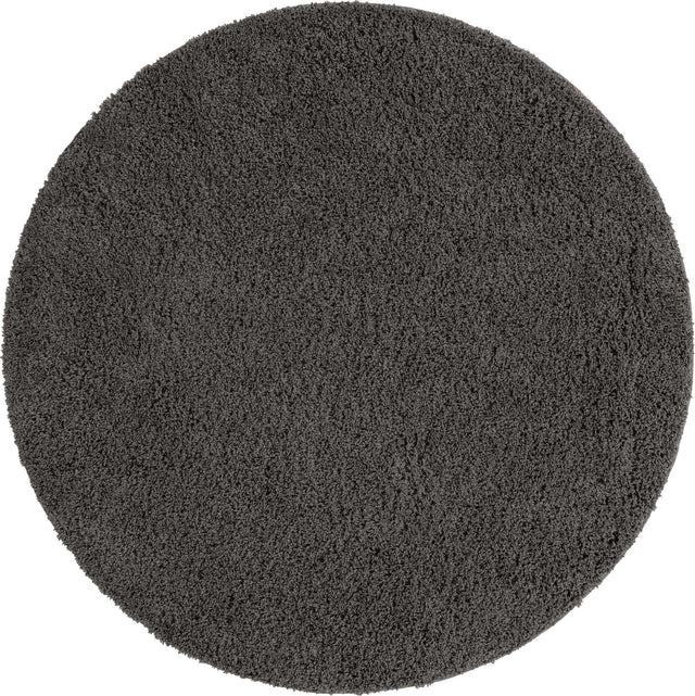 Dark Gray 7' x 7' Everyday Shag Round Area Rug Thick Soft Touch Fluffy & Plush Shaggy Pile 100% Polypropylene With Cotton Backing Durable Carpet for Sale at Rug Engine
