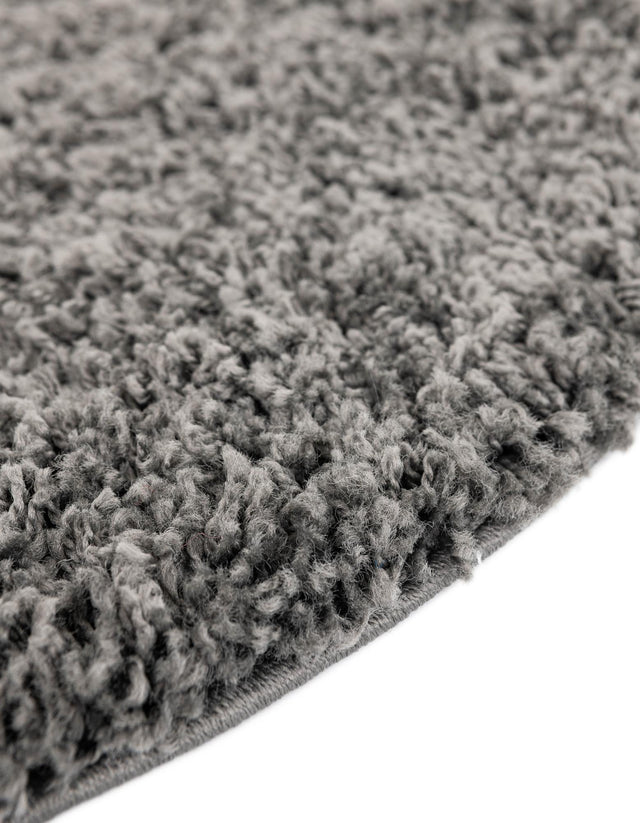 Dark Gray 7' 10 x 7' 10 Everyday Shag Round Area Rug Thick Soft Touch Fluffy & Plush Shaggy Pile 100% Polypropylene With Cotton Backing Durable Carpet for Sale at Rug Engine