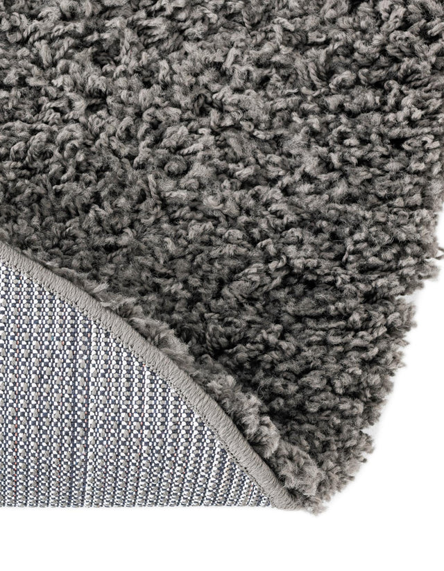 Dark Gray 7' 10 x 7' 10 Everyday Shag Round Area Rug Thick Soft Touch Fluffy & Plush Shaggy Pile 100% Polypropylene With Cotton Backing Durable Carpet for Sale at Rug Engine