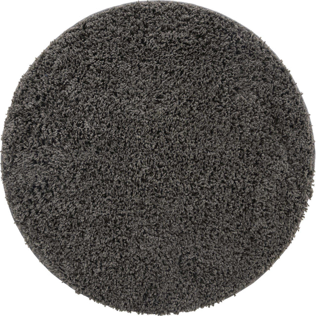 Dark Gray 3' 3 x 3' 3 Everyday Shag Round Area Rug Thick Soft Touch Fluffy & Plush Shaggy Pile 100% Polypropylene With Cotton Backing Durable Carpet for Sale at Rug Engine