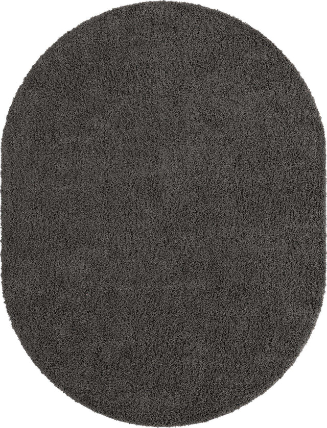Dark Gray 8' x 10' Everyday Shag Oval Area Rug Thick Soft Touch Fluffy & Plush Shaggy Pile 100% Polypropylene With Cotton Backing Durable Carpet for Sale at Rug Engine